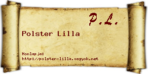 Polster Lilla névjegykártya